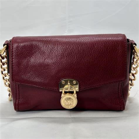 michael kors purse pebble leather in burgandy shade|Michael Kors pebbled leather crossbody.